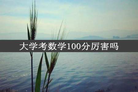 大学考数学100分厉害吗