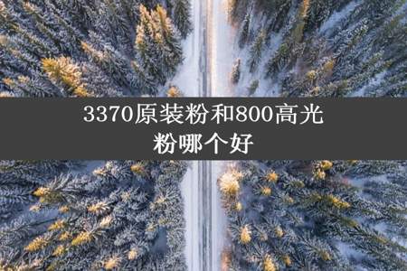 3370原装粉和800高光粉哪个好