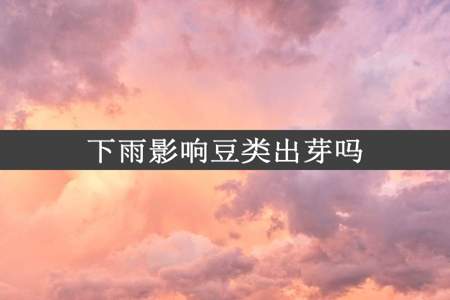 下雨影响豆类出芽吗