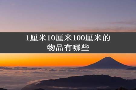 1厘米10厘米100厘米的物品有哪些