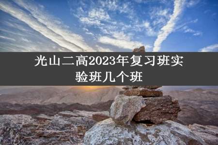 光山二高2023年复习班实验班几个班