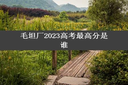 毛坦厂2023高考最高分是谁