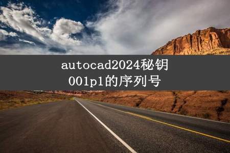 autocad2024秘钥001p1的序列号