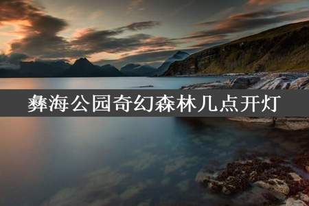 彝海公园奇幻森林几点开灯