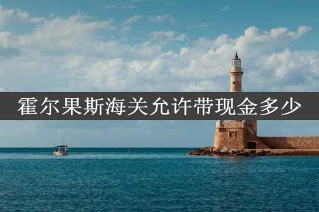 霍尔果斯海关允许带现金多少