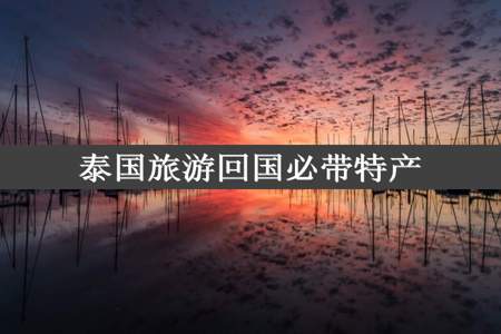 泰国旅游回国必带特产