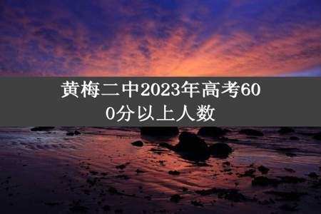 黄梅二中2023年高考600分以上人数