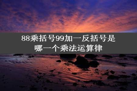 88乘括号99加一反括号是哪一个乘法运算律