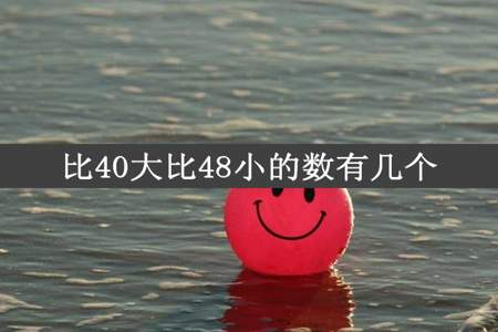 比40大比48小的数有几个