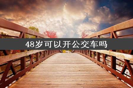 48岁可以开公交车吗