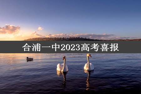 合浦一中2023高考喜报