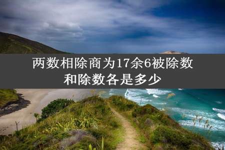 两数相除商为17余6被除数和除数各是多少