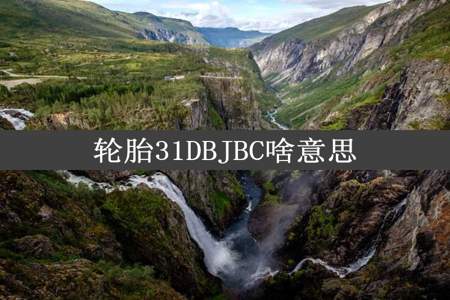 轮胎31DBJBC啥意思