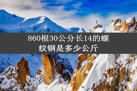 860根30公分长14的螺纹钢是多少公斤