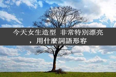 今天女生造型 非常特別漂亮，用什麼詞語形容