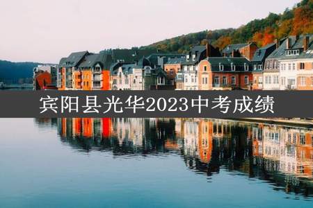 宾阳县光华2023中考成绩