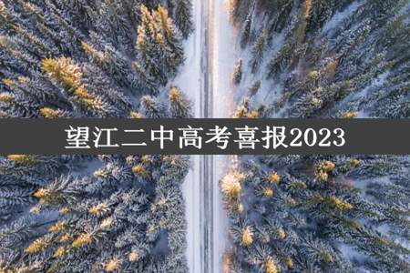 望江二中高考喜报2023