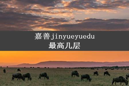 嘉善jinyueyuedu最高几层