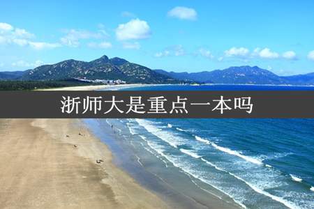 浙师大是重点一本吗