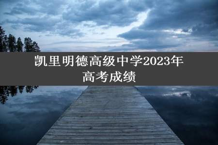 凯里明德高级中学2023年高考成绩