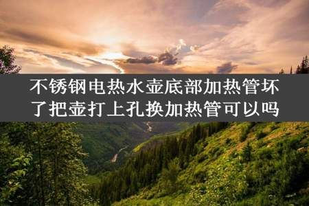 不锈钢电热水壶底部加热管坏了把壶打上孔换加热管可以吗