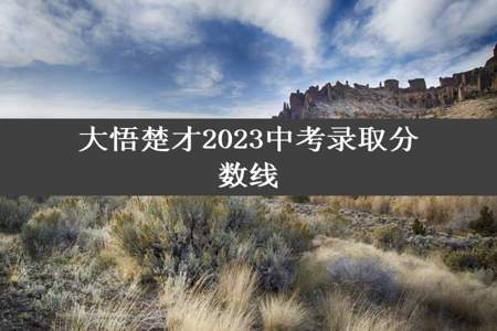 大悟楚才2023中考录取分数线