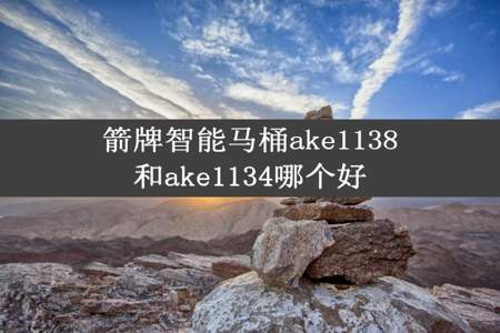 箭牌智能马桶ake1138和ake1134哪个好