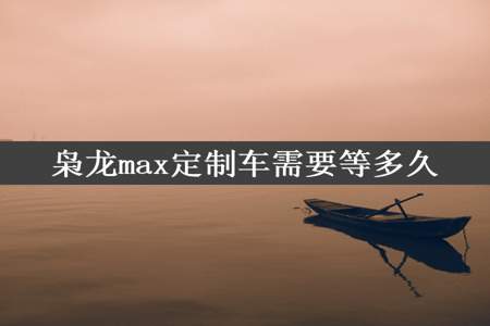 枭龙max定制车需要等多久