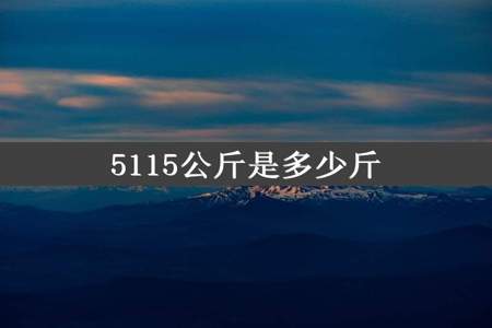 5115公斤是多少斤