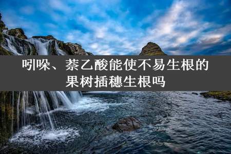 吲哚、萘乙酸能使不易生根的果树插穗生根吗