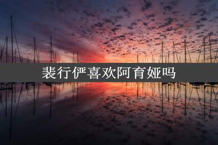 裴行俨喜欢阿育娅吗