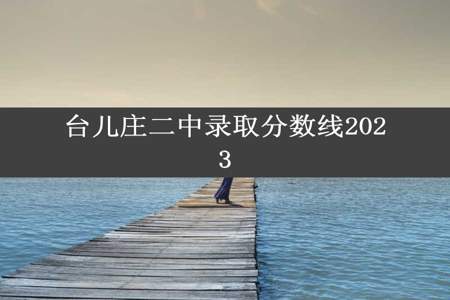 台儿庄二中录取分数线2023