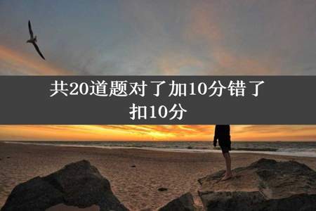 共20道题对了加10分错了扣10分