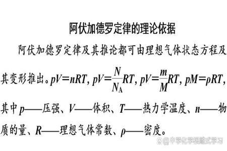 阿伏伽德罗定律如何做题