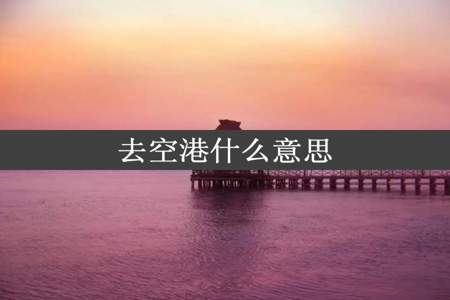 去空港什么意思