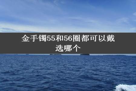 金手镯55和56圈都可以戴选哪个