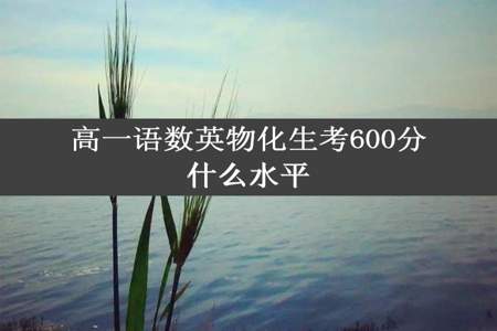 高一语数英物化生考600分什么水平