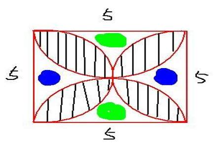 正方形里的四叶形面积怎么求