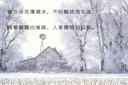 突然下雪的诗句