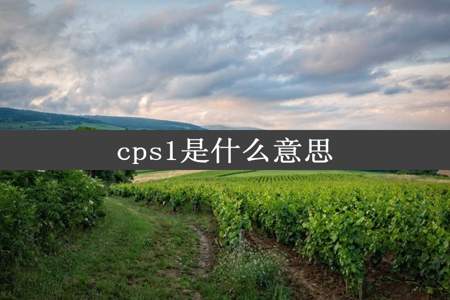 cps1是什么意思