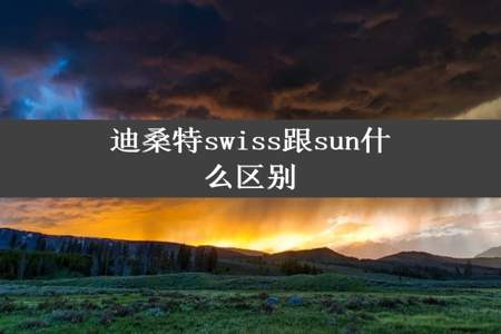 迪桑特swiss跟sun什么区别