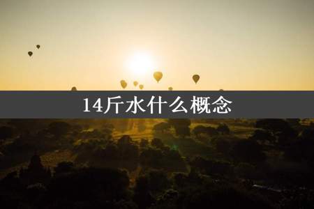 14斤水什么概念