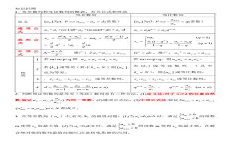 等差数列常用性质
