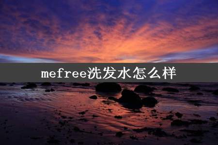 mefree洗发水怎么样