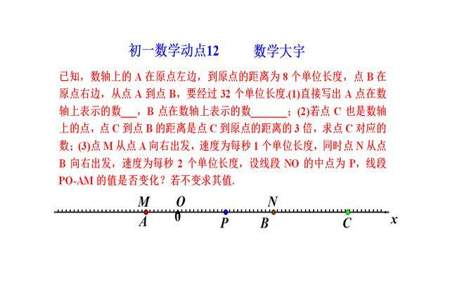 数轴上的动点问题类型