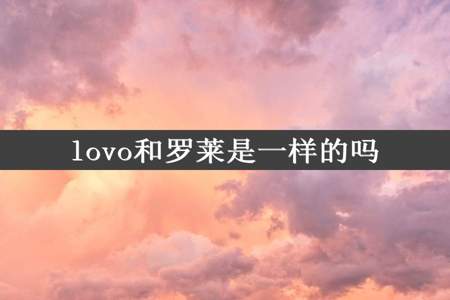 lovo和罗莱是一样的吗