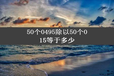 50个0495除以50个015等于多少