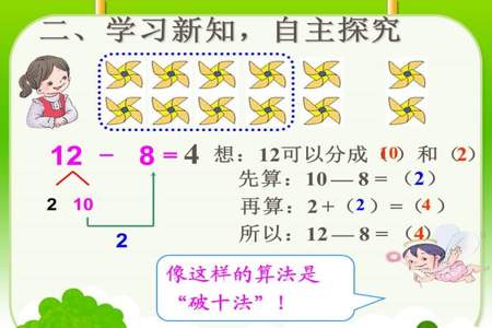 20以内的退位减法怎么讲