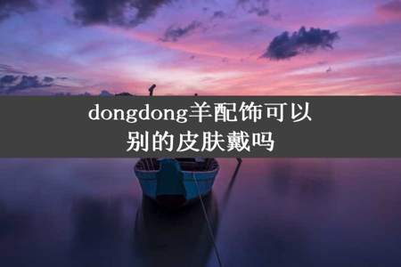 dongdong羊配饰可以别的皮肤戴吗