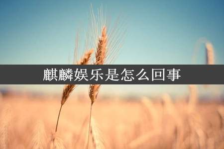 麒麟娱乐是怎么回事